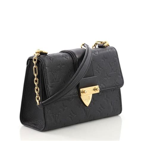 Saint sulpice leather handbag Louis Vuitton Black in Leather